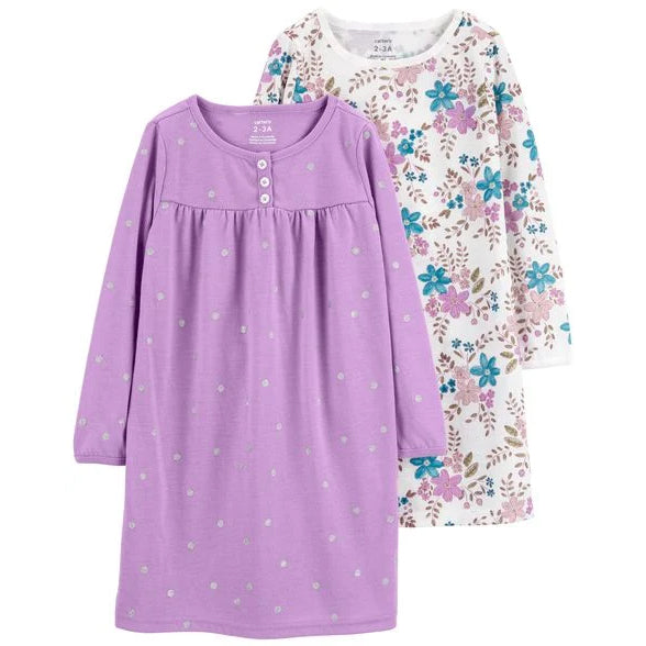 Girls' 2-Piece Floral Nightgowns 3R937510