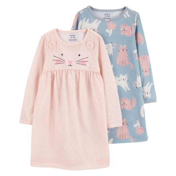 Girls' 2-Piece Cat Nightgown 3R937610