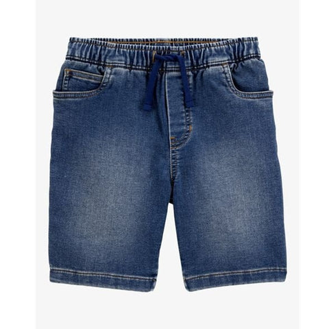 Kid Pull-On Denim Shorts - Navy 3S573410-463