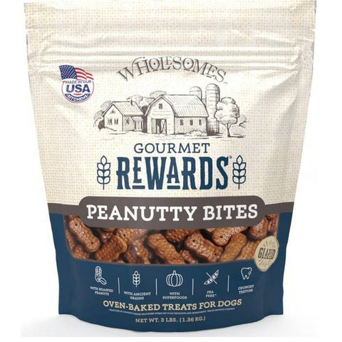 3 lb Peanutty Bites, Oven-Baked Treats For Dogs