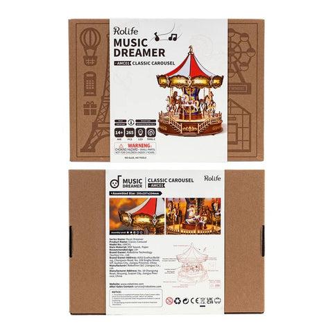 Classic Carousel 3D Wooden Puzzle AMC01