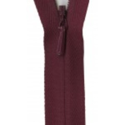 Burgundy YKK Unique Zipper.