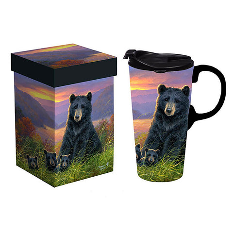 Cypress Home Bear Family Ceramic Travel Cup and Gift Box