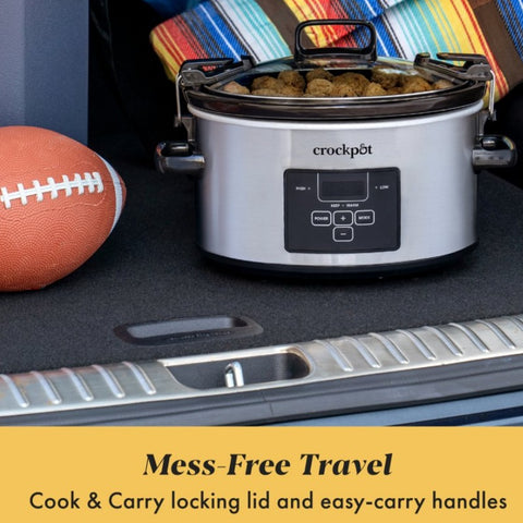 4-Quart Programmable Slow Cooker 2122615 crockpot in trunk of car with sporting gear