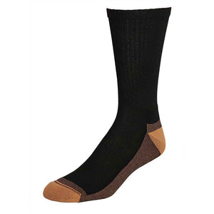 Railroad Sock Co. men's black crew sock with copper in sole