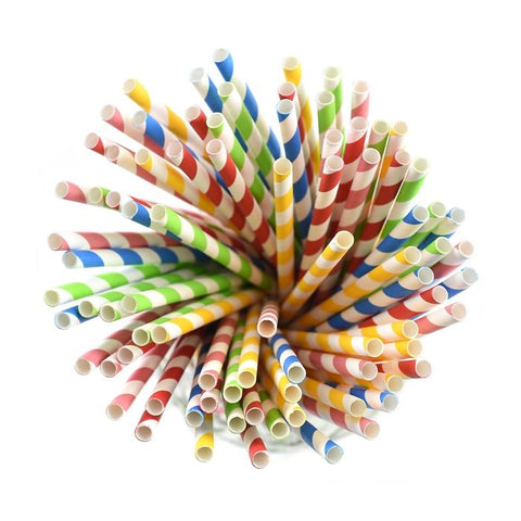 Stripes Paper Party Straws 4022