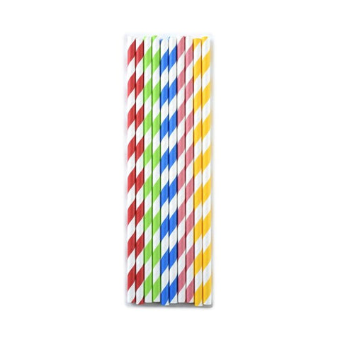 Stripes Paper Party Straws 4022
