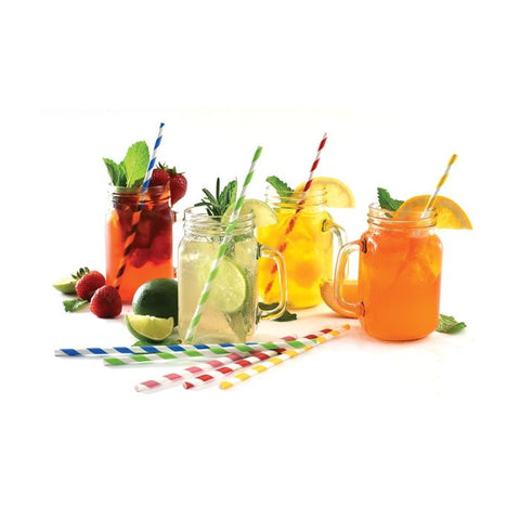 Stripes Paper Party Straws 4022
