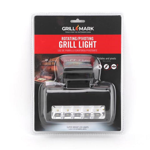 Front of Rotating/Pivoting LED Grill Light Packaging