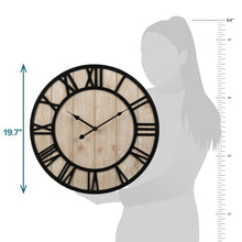 Harper Wood Wall Clock 404-3450A lenght compared to person