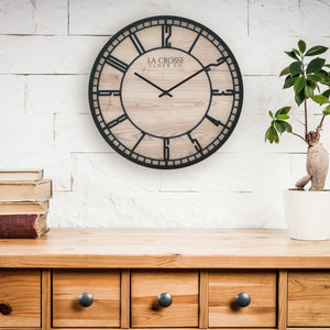  Barrow Wall Clock 404-3629 displayed on a wall