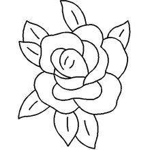 6" x 8" Rose Quilting Stencil 404