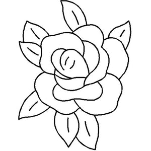 6" x 8" Rose Quilting Stencil 404