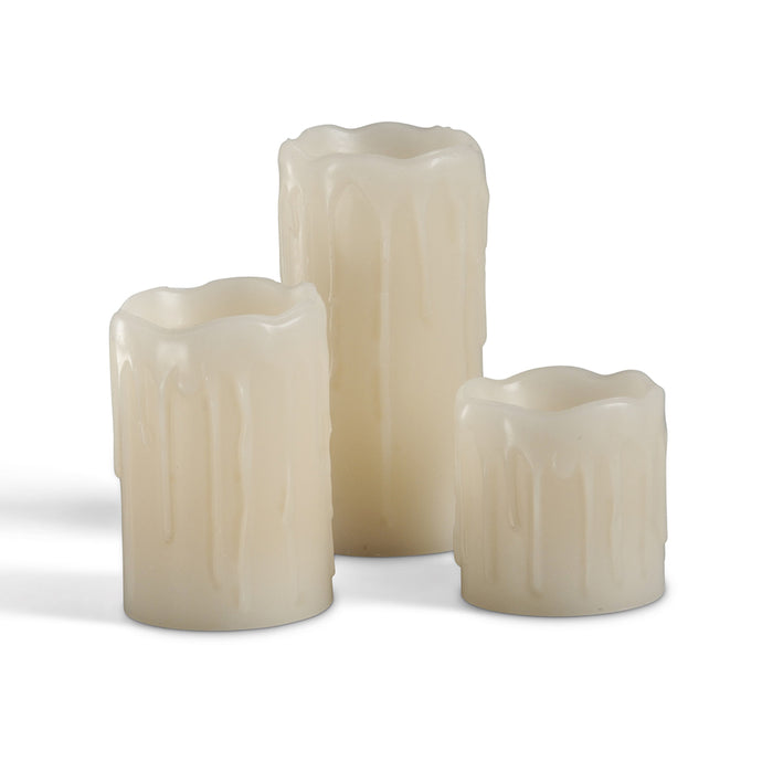 Set of 3 LED Wax Drip Votives 40457