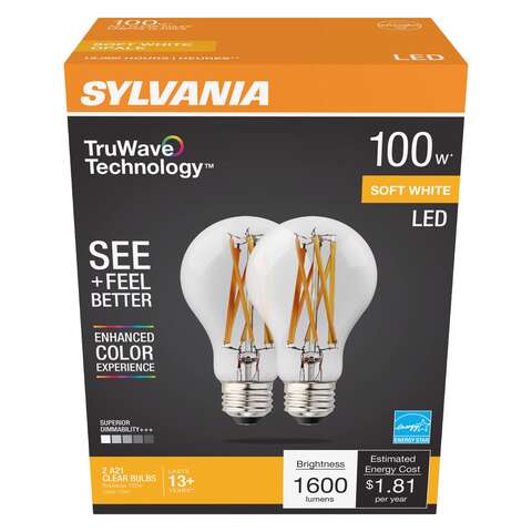 TruWave 100W Soft White Clear LED Bulbs 40754