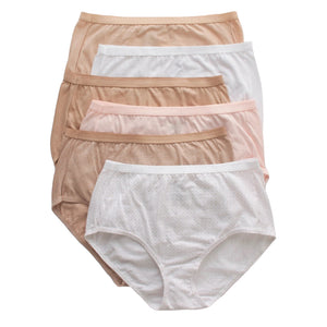 Soft Taupe 6-Pack Ultimate Breathable Cotton Women's Briefs 40H6CC