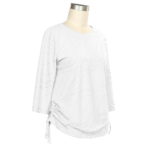 White Comfort Zone 3/4-Sleeve Knit Top