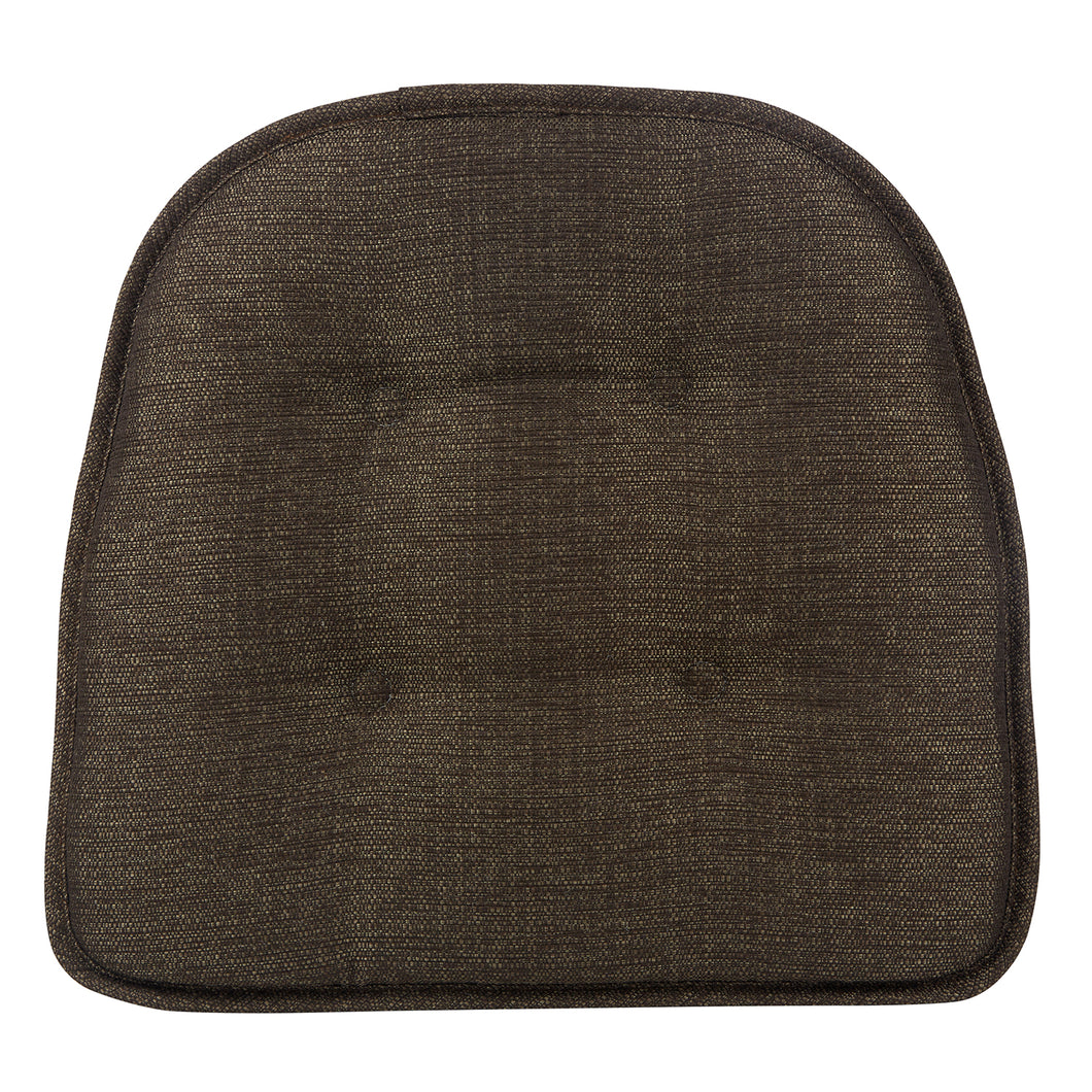 Chestnut Omega Tufted Gripper Chair Pad