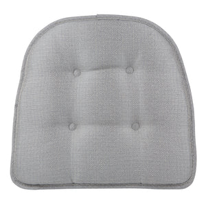 Gray Omega Tufted Gripper Chair Pad
