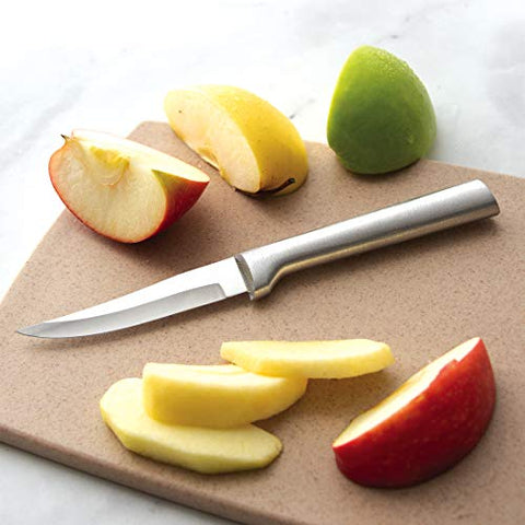 Heavy Duty Paring Knife ProPack DR103 displayed with cutting board and apple pieces 