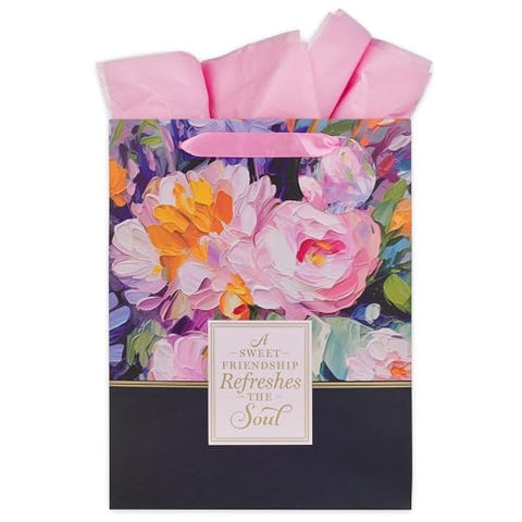 Sweet Friendship Watercolor Garden Large Portrait Gift Bag GBA484