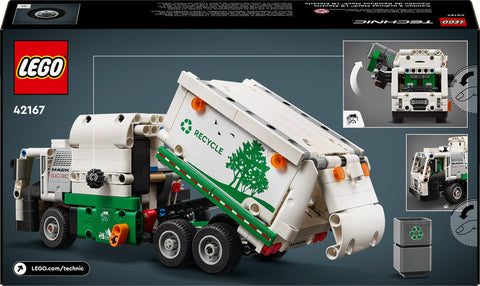 LEGO Technic Mack LR Electric Garbage Truck showing package back