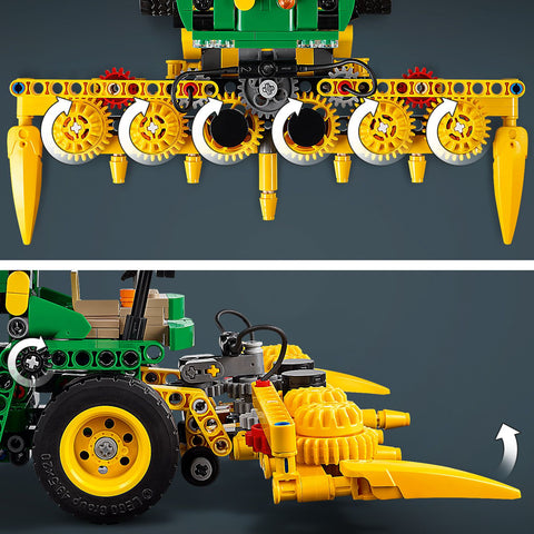 LEGO Technic John Deere 9700 Forage Harvester showing head features