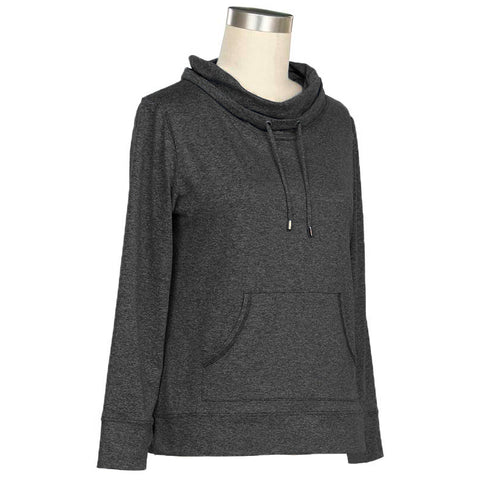 Black Women's Long-Sleeve In The Groove Marl Top 424B