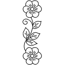 4" x 14" Flower Border Quilting Stencil 426