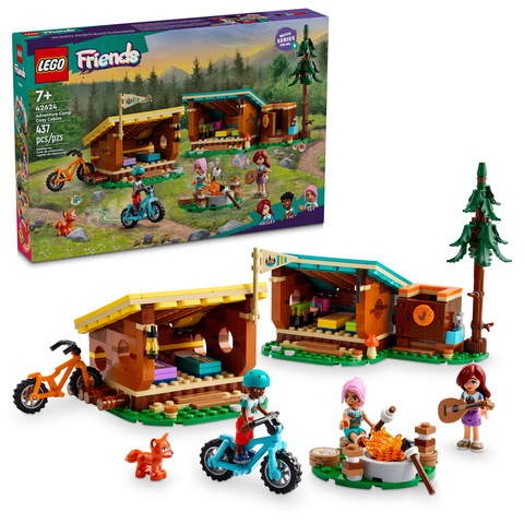 LEGO Friends Adventure Camp Cozy Cabins Camping Toy 42624 D