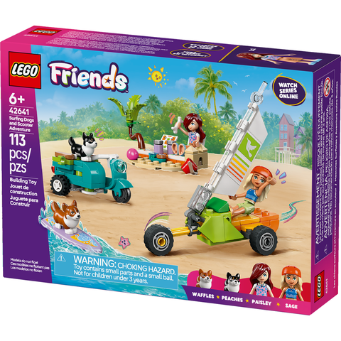 LEGO Friends Surfing Dogs and Scooter Adventure Building Toy 42641