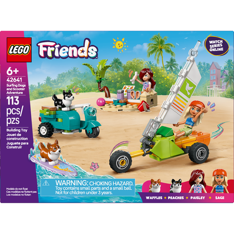 LEGO Friends Surfing Dogs and Scooter Adventure Building Toy 42641