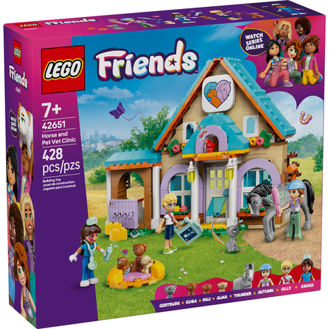 LEGO Friends Horse and Pet Vet Clinic Pretend-Play Toy 42651