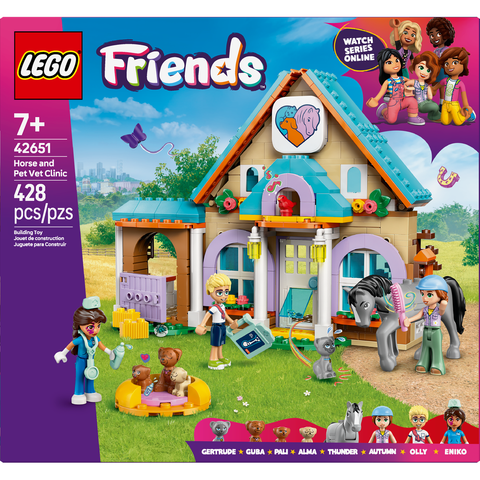 LEGO Friends Horse and Pet Vet Clinic Pretend-Play Toy 42651