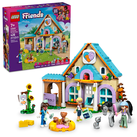 LEGO Friends Horse and Pet Vet Clinic Pretend-Play Toy 42651