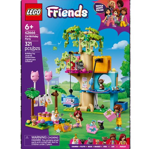 LEGO Friends Cat Birthday Party & Tree House 42666