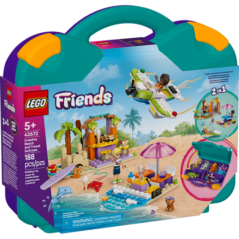 LEGO Friends Creative Beach and Travel Suitcase Buildable Toy Set 42672