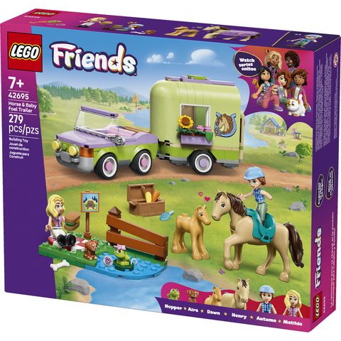 LEGO Friends Horse & Baby Foal Trailer Toy Set 42695
