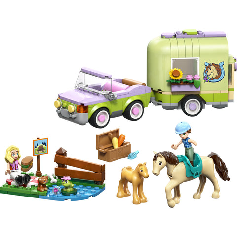 LEGO Friends Horse & Baby Foal Trailer Toy Set 42695