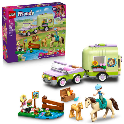 LEGO Friends Horse & Baby Foal Trailer Toy Set 42695