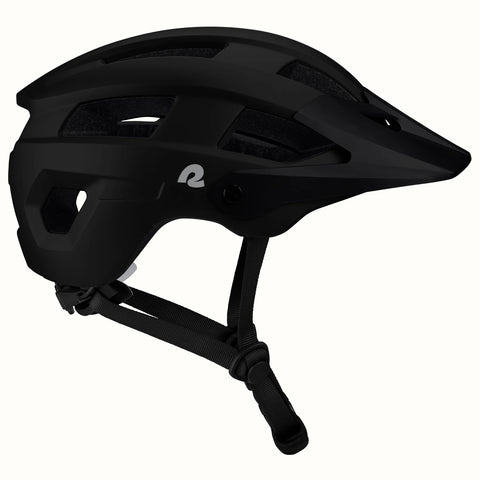 Retrospec Rowan mountain bike helmet in matte black profile view
