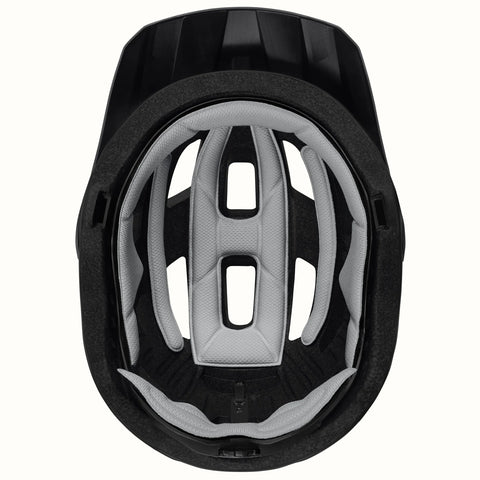 Inside of Retrospec Rowan mountain bike helmet in matte black
