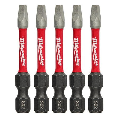 1/4" Shockwave Square #2 X 2 in. L Screwdriver Bit Steel 5 pk