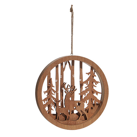 Deer in the Woods Layered Ornament