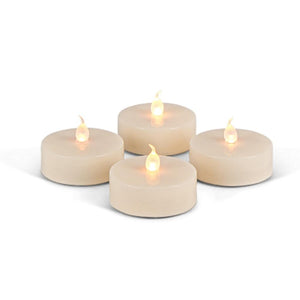 Set of 4 Jumbo LED Tealights with Timer 43837