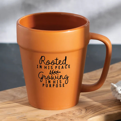 rooted in his peace, Flower Pot Mugs 43