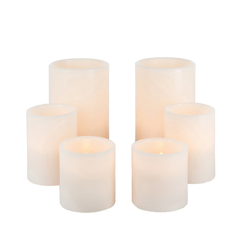 Set of 6 Wax LED 1000-Hour Candles 44128