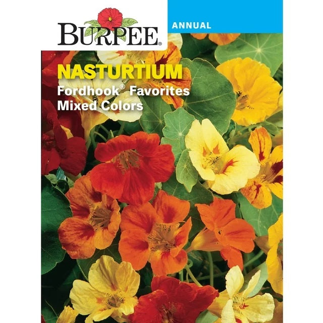 Nasturtium Fordhook Favorites Mix Flower Seed Pack 44149