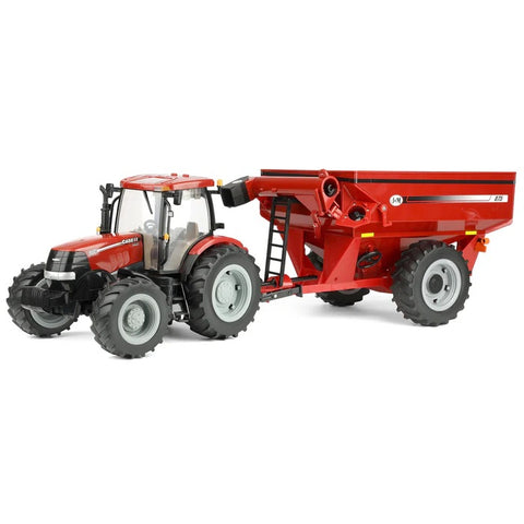 ERTL Big Farm 1/16 Case IH Puma 215 Tractor with J&M Grain Cart Wagon 44459