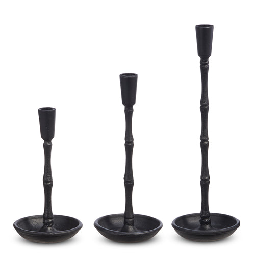 Three Black Candle Sticks of Different Heights